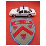 Police Lot North Kingston RI Patch & Diecast Car