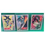 3x 1966 O-Pee-Chee Batman Red Bat Logo Cards