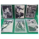 6x 1965 Philadelphia Black & White James Bond Card