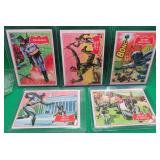 5x 1966 Topps Batman Red Bat Logo Cards Riddler +