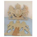 WWII Era British Royal Coat of Arms Patriotic Sign