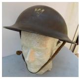 WWII Canada GSW Steel Air Raid Warden Helmet OLD