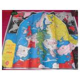 1942 O'Keefe's War Map of the World 17x21 Inches