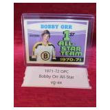 1971-72 OPC Bobby Orr All Star Hockey Card