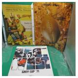 3x CFL Football Programs Grey Cup 1971 - Varsity