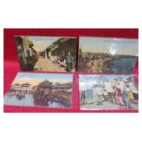 Early 1900s Lot 4 Shanghai China Postcards OLD