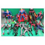 13x Action Figures Superman Iron Man 6x Spider-Man