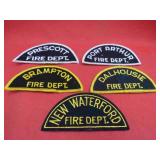 Fire Dept Lot 5 Vintage Ontario Small Town Patches