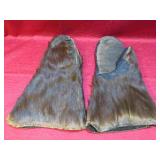 Vintage Beaver Pelt Winter Mittens Canada Estate