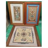 3x Authentic Navajo Sandpaintings With COA's