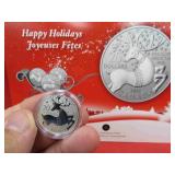 2012 Canada 99.9 Silver 20 Dollar Christmas Coin