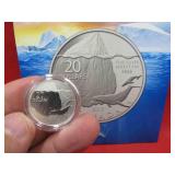 2013 Canada Mint 99.9 Silver 20 Dollar Whale Coin