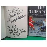 2x SIGNED Maple Leafs HC Books Bower & Mahovlich