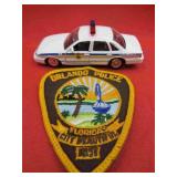 Police Lot Orlando Florida Patch & Diecast Car