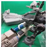 4x Star Wars Toy Figures Lightsaber & Ships Figure