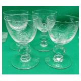 4x Set Of Cornflower Small Chalises NO USA
