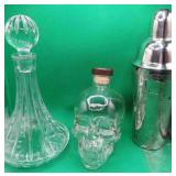 Glass Decanter Crystal Skull Cocktail Shaker NOUSA