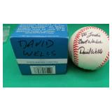 David Wells SIGNED Baseball Yankees Blue Jays