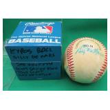 5x Signatures On Vintage Montreal Expos Ball Scott