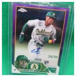Esteury Ruiz 2023 Topps Chrom Auto #235/250 Purple