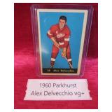 1960 Parkhurst Alex Delvecchio Hockey Card OLD