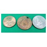3x USA Coins 2000 $1 + 1939 New York World's Fair+