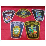 Ontario Police Lot 5 Small Town Uniform Patches