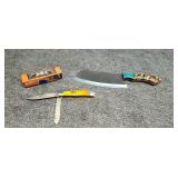 Pocket Knife and Small Cleaver Style 7' blade