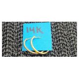 14k Thin Hoop Earrings
