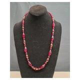 Vtg Bohemian Necklace (possibly red lucite)