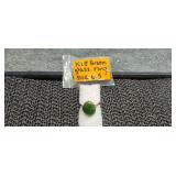 K 18 Green Glass Ring Size 6.5