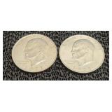 2) 1971 D Eisenhower Dollars