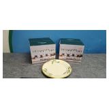 2) Sets of 4 Winterberry Glasses & Matching Plate