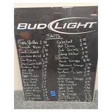 Bud Light Dry Erase Menu Board