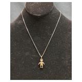 925 Jointed Teddy Bear Necklace
