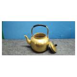 Gold Toned Aluminum Tea Pot
