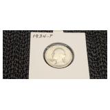 1934 P Washington Quarter