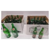 2) Boxes of Vintage 7up Bottles