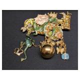 Kirk Folly Frog Prince Brooch
