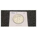 1944 D  VF  Walking Liberty Half Dollar