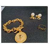 Faux Dior Bracelet, Earrings, Ring  NO REFUNDS
