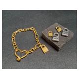 Faux Uno Bracelet & Earrings  NO REFUNDS