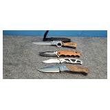 1) Pocket Knife and 3) Belt Knives 2'-4'