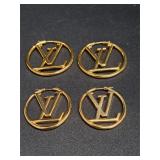 2) Pair Faux Vuitton Earrings  NO REFUNDS