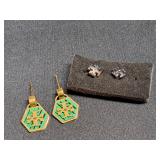 2) Pair Faux Fashion Earrings  NO REFUNDS