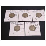 5) 1936 Indian Head/Buffalo Nickels