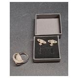 Fashion Earrings & Ring Faux  NO REFUNDS