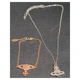 2) Fashion Necklaces Faux  NO REFUNDS