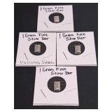 4) 1 Grams Each Fine Silver Bars - Valcamli