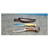 2) Knives, 1) Sheath